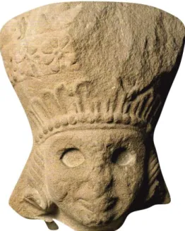 Şekil 2.56. Kumtaşından Yapılmış Ana Tanrıça Heykelinin Başı (M.Ö. 1050 - 500). 