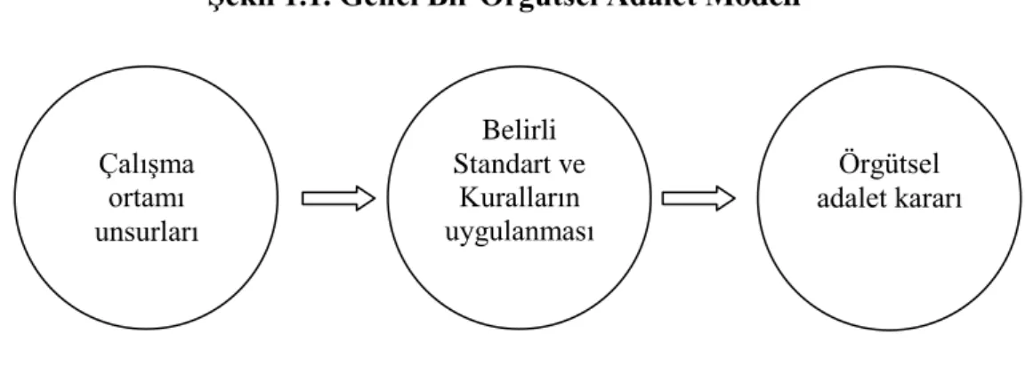 Şekil 1.1. Genel Bir Örgütsel Adalet Modeli 
