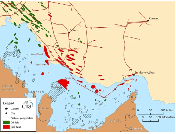 Figure 10: Iran’s Oil and Gas Fields 