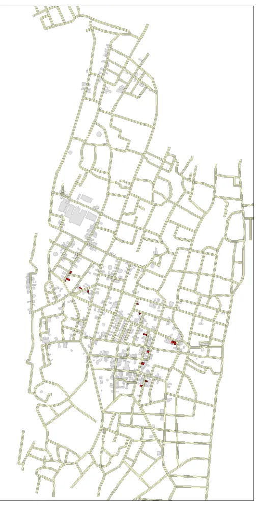 Figure 13. Buildings recorded under more than one sub-district 