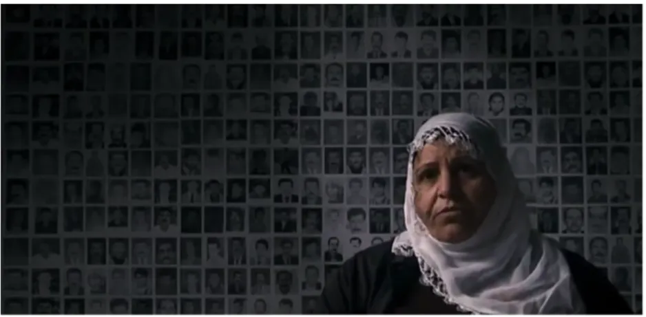 Figure 4.4: The Wall Covered with the Photographs of the Disappeared 