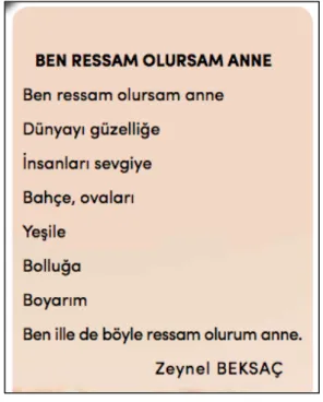 Figure 2: Turkish Language 4, MoNE, p:157.  [IF I WERE A PAINTER 