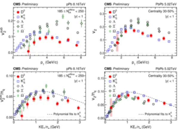 Fig. 3. The top plots show our measurements of D 0 , K 0