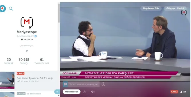 Figure  4.1.2.5.:  Photo  Culture  Program  “Göz  Kararı”  by  Servet  Dilber  and  Sinan  Çakmak  (Access 27.04.2017)