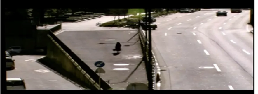 Figure  3.9  Cohen  shot  Ida  from  a  significant  distance  to  underline  her  vulnerability