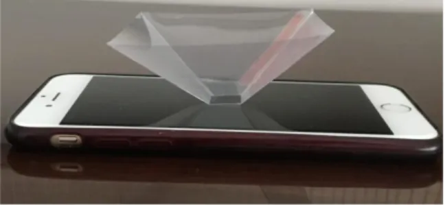 Figure 5. Image for Hologram Acetate Paper Usage with Mobile Phone 
