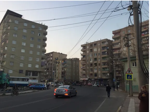 Figure 1.8 Bağlar District-2                                                                        Source: Photographed by the author  The  neighborhood  is  perfectly  resembling  the  DEDAŞ’s  understanding  of  development, based on profit maximization
