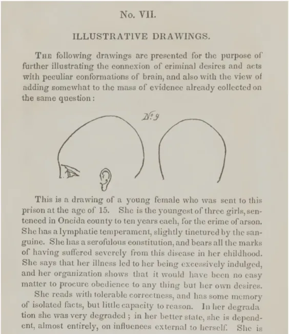 Figure 1.3 Eliza Farnham, 1846, a page from Appendix to Marmaduke Sampson,  Rationale of Crime
