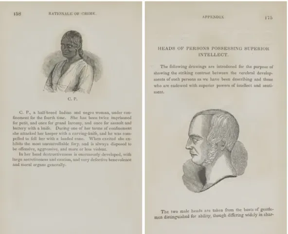 Figure 1.4 Eliza Farnham, 1846, two pages from Appendix to Marmaduke Sampson,  Rationale of Crime