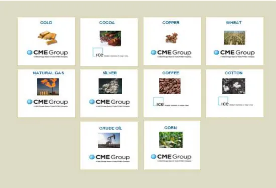 Fig. 4-1 The Highest Trading Volume Commodities in the Financial Markets