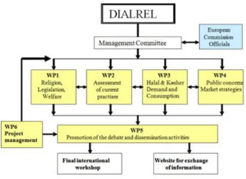 Figure 2. Organizational chart of DIALREL Project’s six work packages  (available on the project’s web page) 