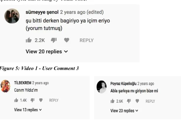 Figure 6: Video 1 - User Comment 5 &amp; 6 Figure 4: Video 1 - User Comment 2 