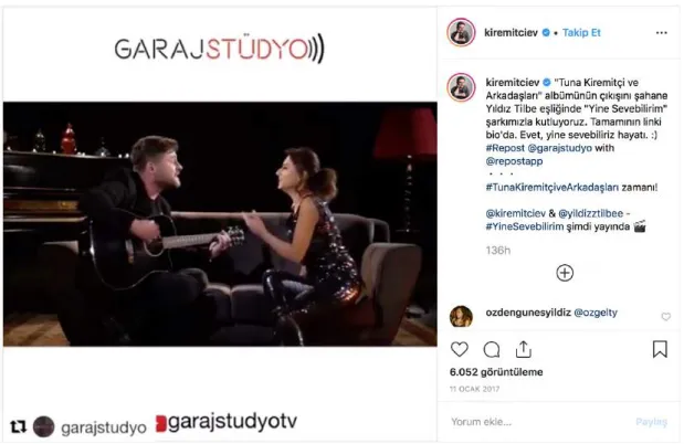 Figure 8: Video 1 - Artist's Social Media Post 2 