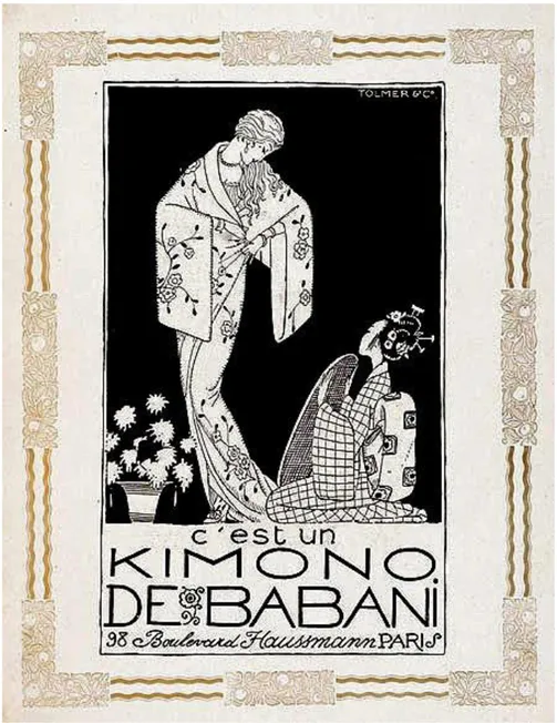 Figure 5. Advertisement from the early 1900s (1900–10) for Babani, Paris, showing a Western woman 