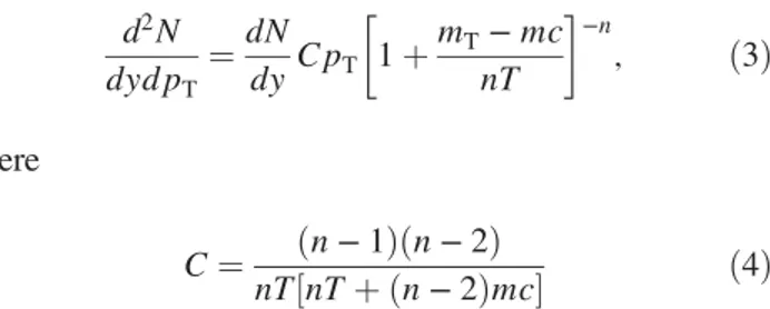 TABLE I. Summary of the systematic uncertainties affecting the p T spectra. Values in parentheses indicate uncertainties in the hp T i