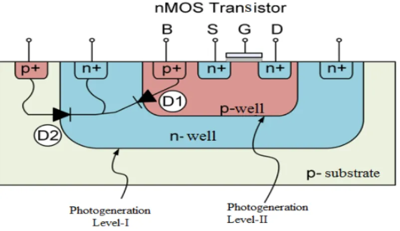 Figure 2.3. The configuration of the photodiode structure [20] 