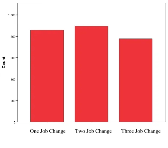 Figure 4.7. Histogram of Number of Job Changes Within Last Five Years 