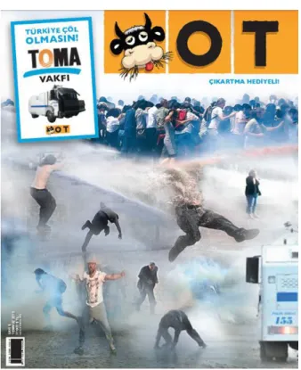 Figure 3 OT’s representation of police brutality during Gezi Park Protests (cover 