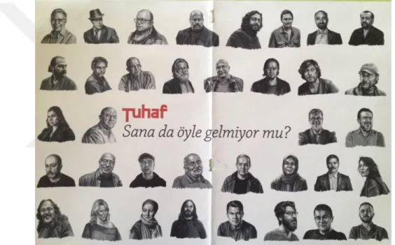 Figure  5  Tuhaf’s  diverse  authorial  formation  coming  side  by  side  symbolically, 