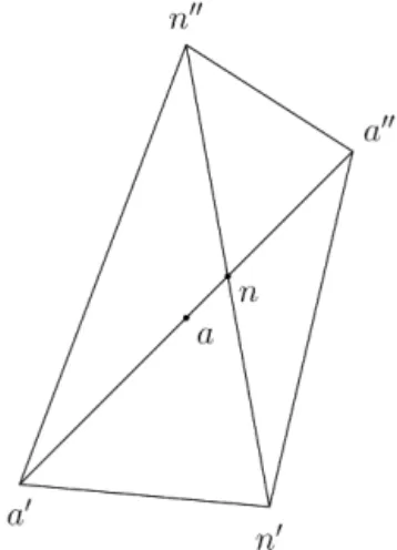 Fig. 4. The pair of intersecting segments [a  a  ] and [n  n  ].