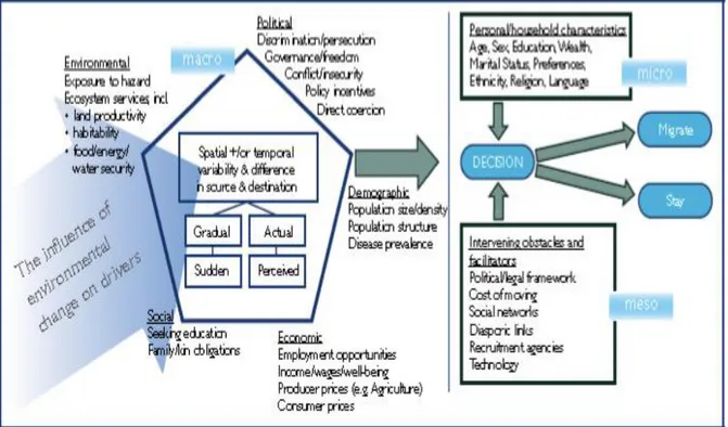 Figure 1: The Influence of Environmental Changes to Migration 35