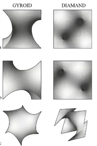 Figure 3.5. The outcome of the ex.2; generating minimal surface fundamental patches in Grasshopper; (a) Top  view (b) Front view (c) Perspective view 