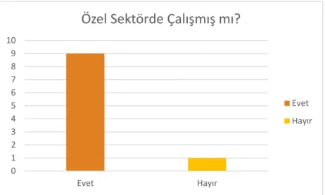 Grafik 7: Özel Sektörde Çalışmış mı? 