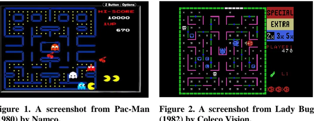 Figure  1.  A  screenshot  from  Pac-Man  (1980) by Namco. 