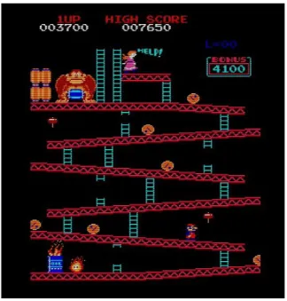 Figure 14. A screenshot from Donkey Kong (1981) by Nintendo. 
