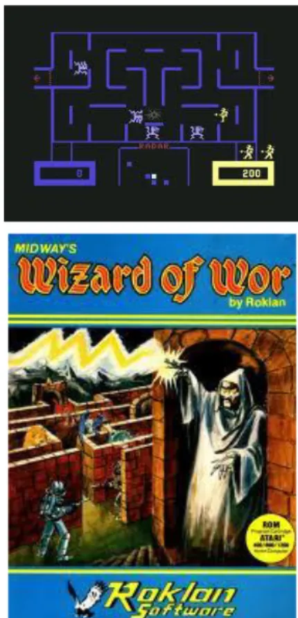 Figure 19. Cover art and a screenshot  from Joust (1982) by Williams 