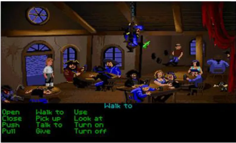 Figure 31. LucasArts' 1990 adventure game The Secret of Monkey Island was using  the SCUMM engine