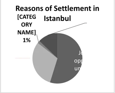 Figure 1. Reasons of settlement in Istanbul 