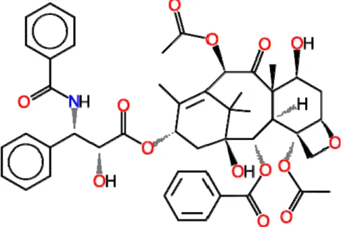 Şekil 2. Paklitakselin molekül  yapısı (24) 