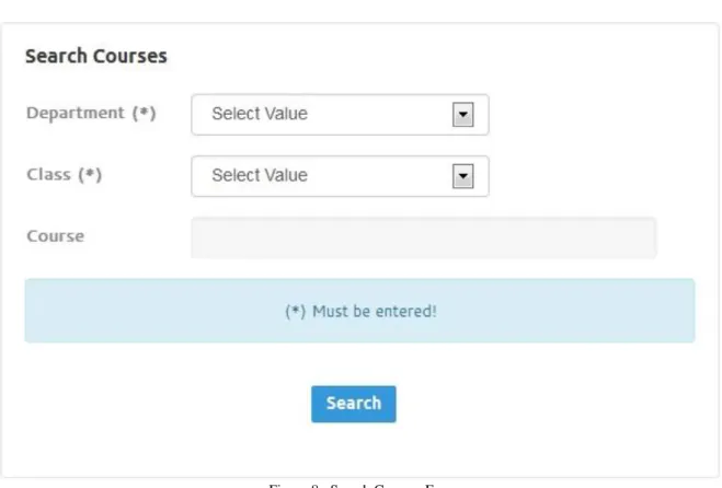 Figure 8 : Search Courses Form 