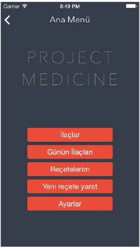Figure 6.10: Patient main menu screen 