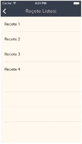 Figure 6.17: Prescription list screen 