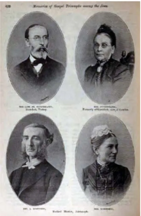Şekil 1. Üst sırada Zuckercandl, alt  sırada Rosenberg çifti (Dunlop, a.g.e., s.  422)