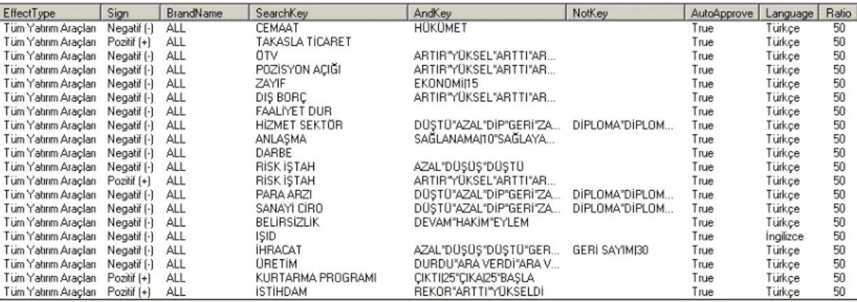 Şekil 6 - Türkiye için Ekonomik Psikoloji sözlüğü 