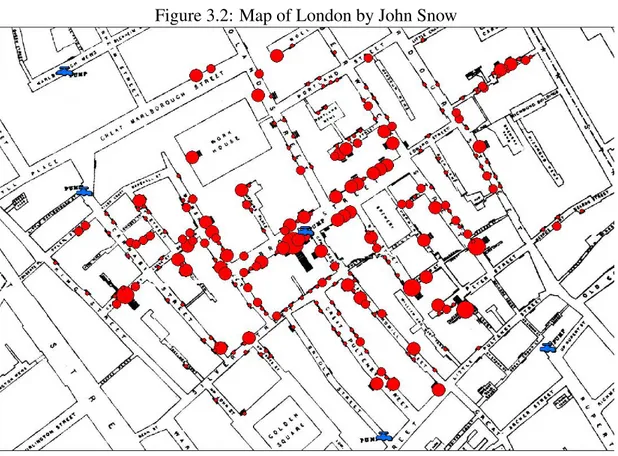 Figure 3.2: Map of London by John Snow