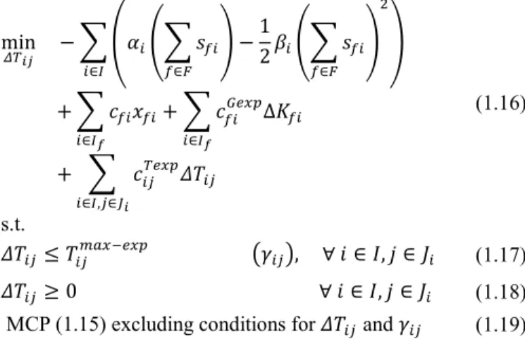 Table 2: Summary of MPEC &amp; MCP Model Results 