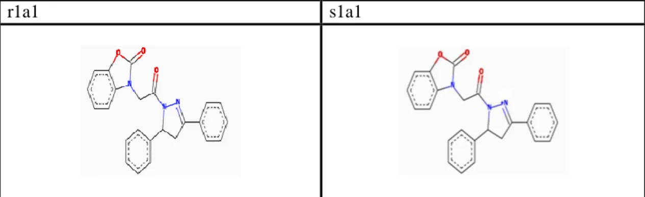 Figure  3.4.  Comparing  –r and  –s stereoisomers  of ligands  by Accelerys  Discovery 