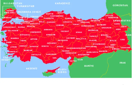 Şekil 3.2: Türkiye Haritası 
