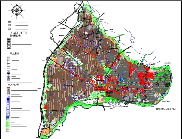 Şekil 5.3 1990Tarihi Yarımada Koruma Amaçlı Nazım İmar Planı   (Fatih Belediyesi (Eminönü)- Planlama Bürosu, 2011)    