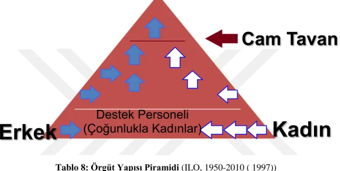 Tablo 8: Örgüt Yapısı Piramidi (ILO, 1950-2010 ( 1997)) 