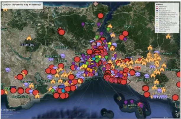 Figure 1.3. Cultural Industries Map of Istanbul  