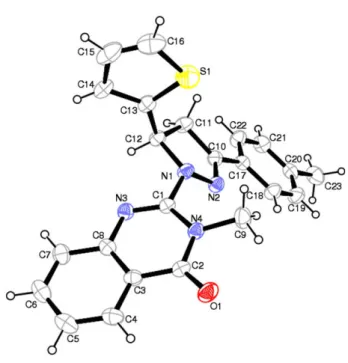 Figure 2. QRTEP drawing of the molecule indicating atom numbering scheme with 30% probability