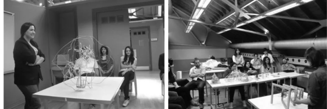 Figure 3. Photographs of the old studio where each studio instructor was given a separate 