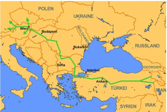 Şekil 1: Nabucco Projesi Boru Hattı, 