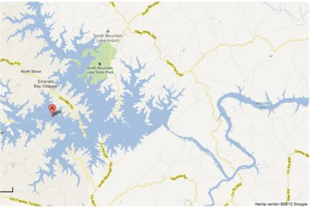 Figure 7: Satellite layout of Leesville Lake and Smith Mountain. Source: [32] 