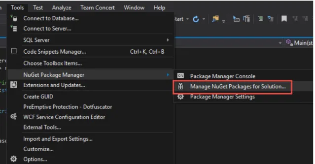 Figure 3.1: Nuget Package  